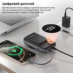 Повербанк 20000mAh Choetech B696 Black QC3.0 PD3.0 бездротова зарядка смартфонів та Apple Watch (43-00132) - мініатюра 7
