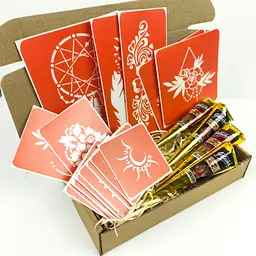 Набір хни з трафаретами для біо-тату №6 Fresh Tattoo henna-set-06 - мініатюра 7