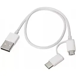 Кабель двойной Xiaomi Mi cable 2 in 1 мicro USB + Type-C SJV4082TY