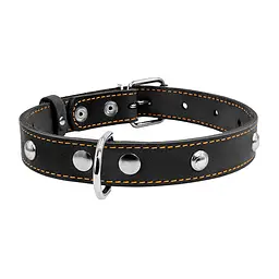 Нашийник Collar одинарний з прикрасами (ширина 25мм довжина 38-50см) чорний - мініатюра 2