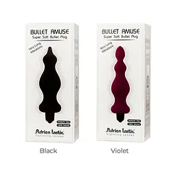 Анальна пробка з вібрацією Adrien Lastic Bullet Amuse Black, макс. діаметр 3,9 см - миниатюра 6