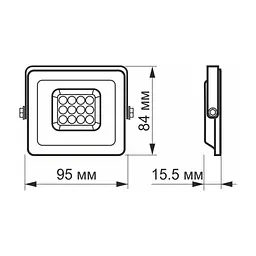 Прожектор Videx LED 10W 5000K 220V (VL-F2e-105W) - мініатюра 4