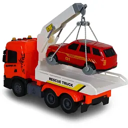 Автомодель TechnoDrive Big Truck Евакуатор Scania з машиною (6408KS) - мініатюра 4