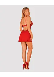 Комплект білизни Obsessive Luvae S/M червоний - мініатюра 4