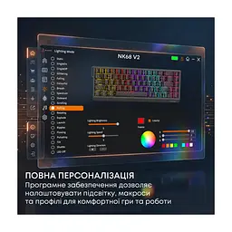 Клавіатура Ajazz NacodeX NK68 V2 Red Switch LED USB UA White (NK68-V2-R-S-W) - мініатюра 9