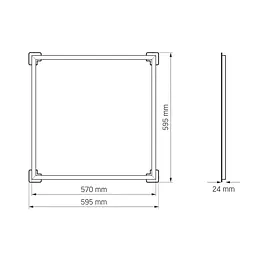 LED панель Videx Art 40W 5000K розбірна (VL-PAU405W) - мініатюра 6