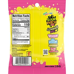 Жувальні цукерки Sour Patch Kids лимонад 102 г - мініатюра 2