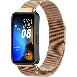 Ремінець DK CDK для Huawei Band 10 Metal Milanese Loop Magnetic (015813) (rose gold) - мініатюра 2