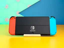 Портативна ігрова консоль Nintendo Switch OLED з неоново-синіми та неоново-червоними Joy-Con (045496453442) б/в [174778] - мініатюра 4