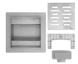 Трап для душу Rea Line 12x12 nickiel brushed REA-G6204 - мініатюра 3