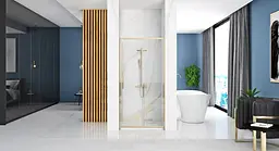 Душові двері Rea Rapid Slide 140 gold REA-K5616 - мініатюра 3