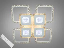Люстра стельова світлодіодна з пультом 3D акрил Diasha MX2805/4+4WH