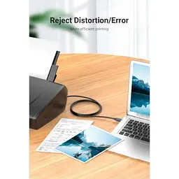 Кабель для принтера USB 2.0 AM/BM 1.0m 480Mbps PVC black Vention (COQBF) - мініатюра 3