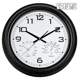 Годинник настінний Technoline 816722 Thermo-Hygro Black (816722) - мініатюра 2