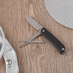 Багатофункціональний ніж Ruike Criterion S22, (5.3 см) 12C27 / G10 чорний, 3 інстр. - мініатюра 7