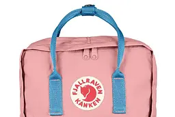Міський рюкзак Fjallraven Kanken 16 л Classic Рожевий із блакитними ручками - мініатюра 8