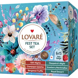 Чай ассорти Lovare Fest Tea Set 180 г (90 шт. х 2 г)