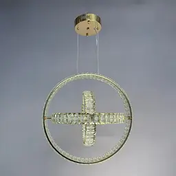 Дизайнерська підвісна LED-люстра для вітальні Linisoln 009-50*40*30 FG, 90 Вт, ширина 50×40×30 см