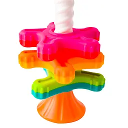 Пірамідка-спінер Fat Brain Toys MiniSpinny тактильна (F134ML) - мініатюра 2