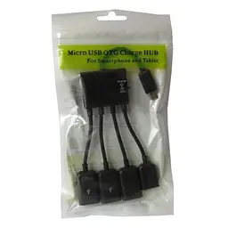 Концентратор Lapara (LA-MicroUSB-OTG-HUB black) - мініатюра 9