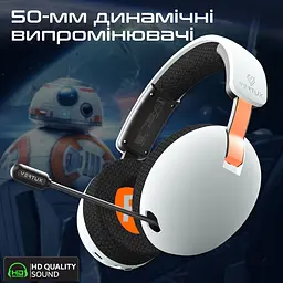 Навушники бездротові Vertux BB-8 білі - мініатюра 4