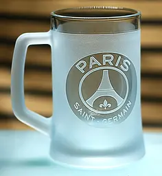 Пивний келих 660 мл ФК ПСЖ Paris Saint-Germain з гравіюванням подарунок для фаната   футбольний кухоль - мініатюра 2