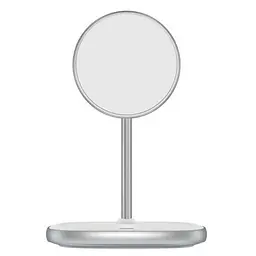 Бездротовий зарядний пристрій Baseus LED Display Wireless Charger 15W WXSW-02 White - мініатюра 2