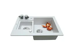 Кухонна мийка Perfelli Granze PGG 506-67 White - мініатюра 3