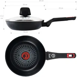 Сковорода Krauff MasterChef алюмінієва з кришкою Ø20 см (25-45-292) - мініатюра 10