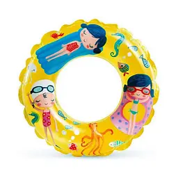 Дитячий надувний круг "Рибки" Intex 59242(Yellow) жовтий 61 см