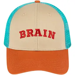 Кепка Brain Red Logo 58 Beige/coffee - мініатюра 2