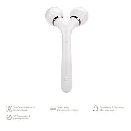 Електронний звуковий ролик для обличчя та тіла GESKE Sonic Facial & Body Roller 4 в 1 пудровий - мініатюра 4