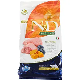 Сухий корм для котів Farmina N&D Grain Free Neutered Adult ягня, гарбуз та чорниця 300 г