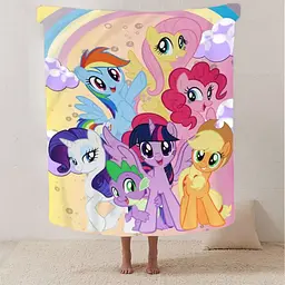 Плед 3D плюшевий подарунковий My Littlе Pony 160х200 см 160 см 135 см - мініатюра 2