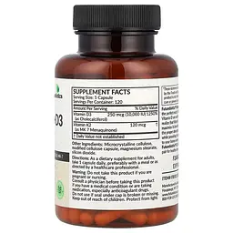 Вітамін D3 + K-2 Vitamin K2 + D3 Extra Strength 120 капсул Futurebiotics vit0006379 - мініатюра 2