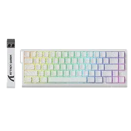 Клавіатура Attack Shark X68 HE Contours Side Printed RGB White (AS-X68-HEMS-CSP-WH)