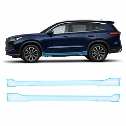 Антигравійна захисна бронеплівка за лекалами для Chery Tiggo 8 Pro I facelift 2023- нижня зона кузова пороги