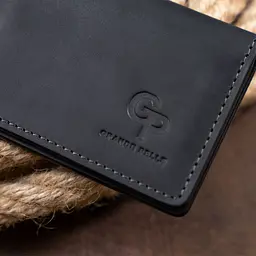 Візитниця з обкладинкою для ID-паспорта з натуральної шкіри Grande Pelle 11290 чорна - мініатюра 10