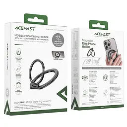 Тримач кільце Acefast P1 Magnetic Ring Phone Holder Silver - мініатюра 3