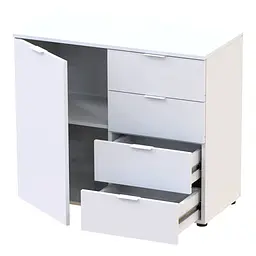 Комод Doros Рон 1 1 фасад 4 шухляди Білий 80х38х81 (41516005) - мініатюра 2