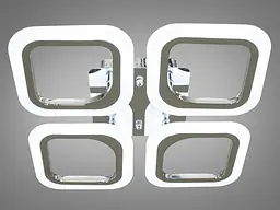 Стельова люстра LED Diasha AS8060/4HR, 55W, хром, IP20, для коридору, спальні, кухні - мініатюра 2