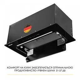 Витяжка повновбудована WEILOR LUMINA WBG 66 BLACK - мініатюра 8