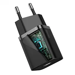 Мережевий зарядний пристрій Baseus 20W Super PD Charger + Cable USB-C to Lightning Black (TZCCSUP-B01) [54134] - мініатюра 4