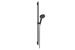 Душовий гарнітур Hansgrohe Raindance Alive Select S EcoSmart зі стійкою Unica S Puro 90 matt black 24603670