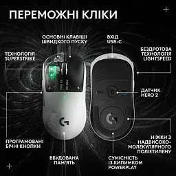 Миша Logitech PRO X2 SUPERSTRIKE Lightspeed (910-007776) - мініатюра 3