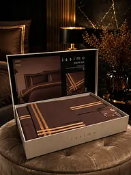 Комплект постільної білизни Євро Issimo BROWNIE 200×220 см, сатин Premium 300 TC ексклюзив TC303376390 - мініатюра 4