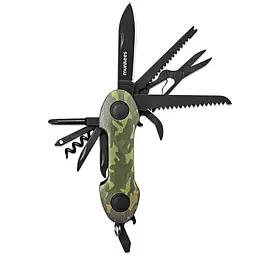 Брелок-мультіїнструмент Munkees 2579 Pocket Knife Camo Сірий-Зелений
