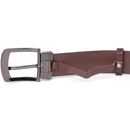 Ремінь чоловічий з натуральної шкіри крокодила коричневий CROCODILE LEATHER 18178 100 см - мініатюра 10