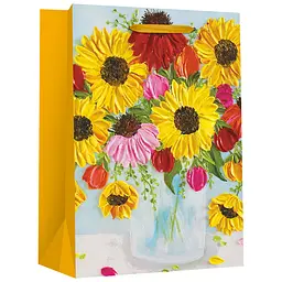 Набір пакетів паперових Malevaro Medium Flores дизайн 2, 17.8x9.8x22.9 см 2 шт. (760424ML-2) - мініатюра 2