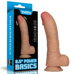 Реалістичний вібратор Vibrating Power Basics Cock 8.5" тілесний